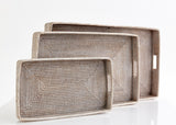 Tea Trays With Handles - Set of 3